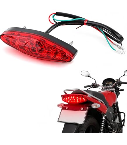 Amazon.com: 4into1 Lucas Style LED Tail Light - Red - Taillight